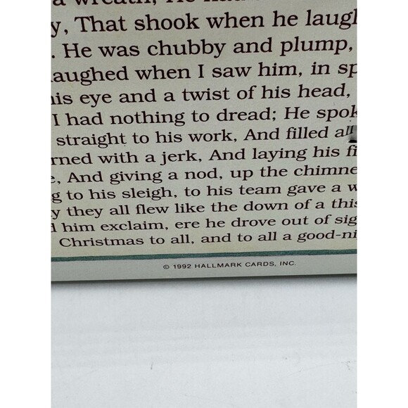 Hallmark 1992 Night Before Christmas Display Tin House With Chair And Hooks - Picture 8 of 9